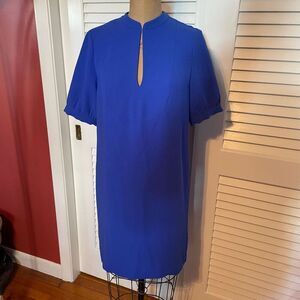 J CREW | royal blue short sleeve shift dress 0